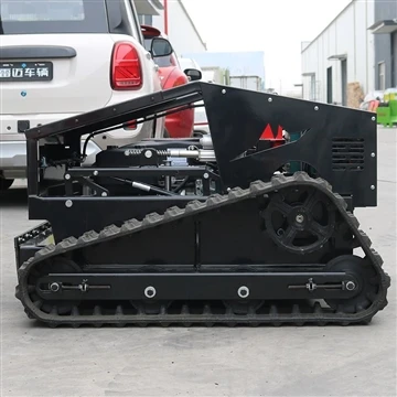 Crawler Mower Hybrid Lawn Mowing Robot Kapab opere Lawn Mower travay nan yon ...